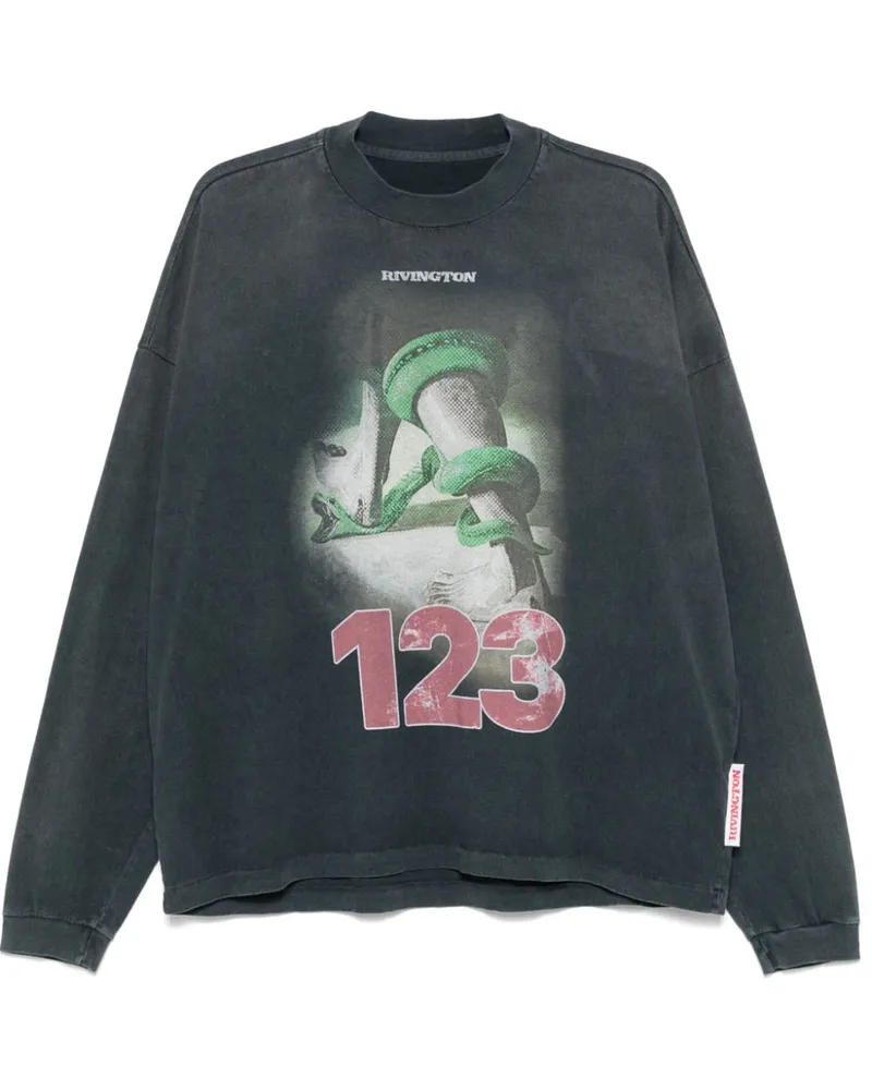 RRR123 Inri Snake T-Shirt - Grau Grau