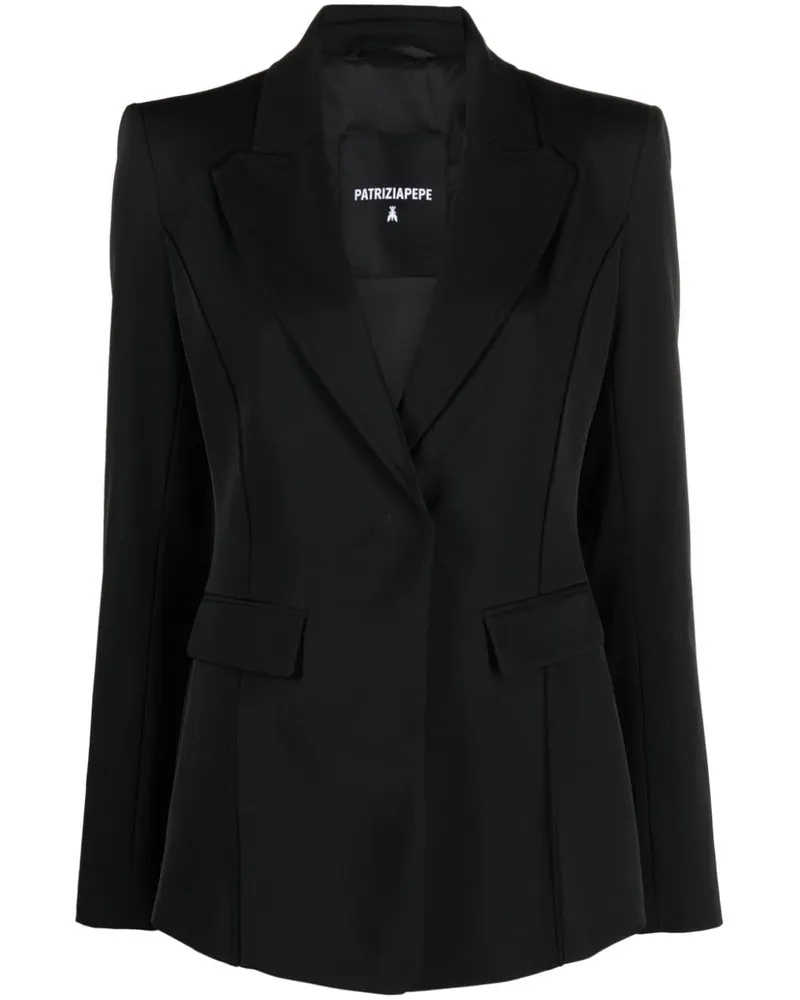 Patrizia Pepe Einreihiger Blazer Schwarz