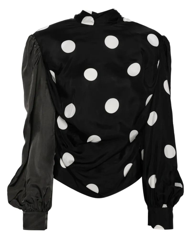 pushBUTTON Asymmetrisches Oberteil - Schwarz Schwarz