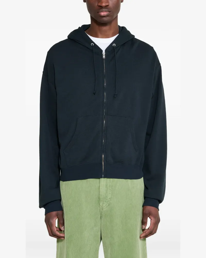 AURALEE High Twist zip-up hoodie - Schwarz Schwarz