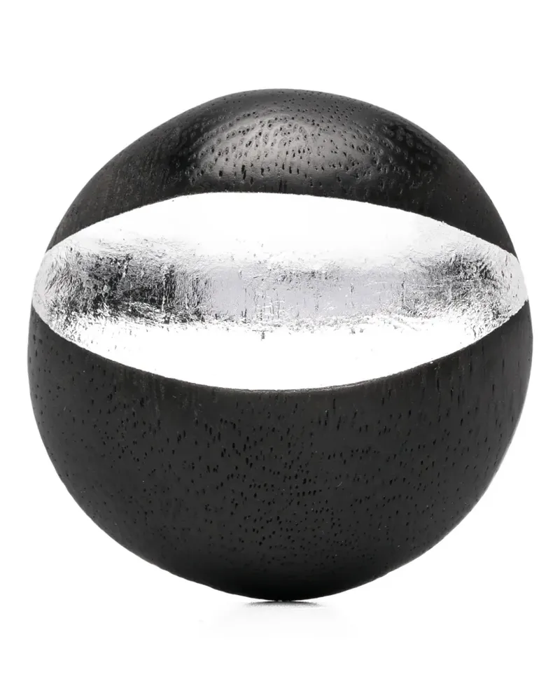 Monies Sirone foil-detail circular earrings - Schwarz Schwarz