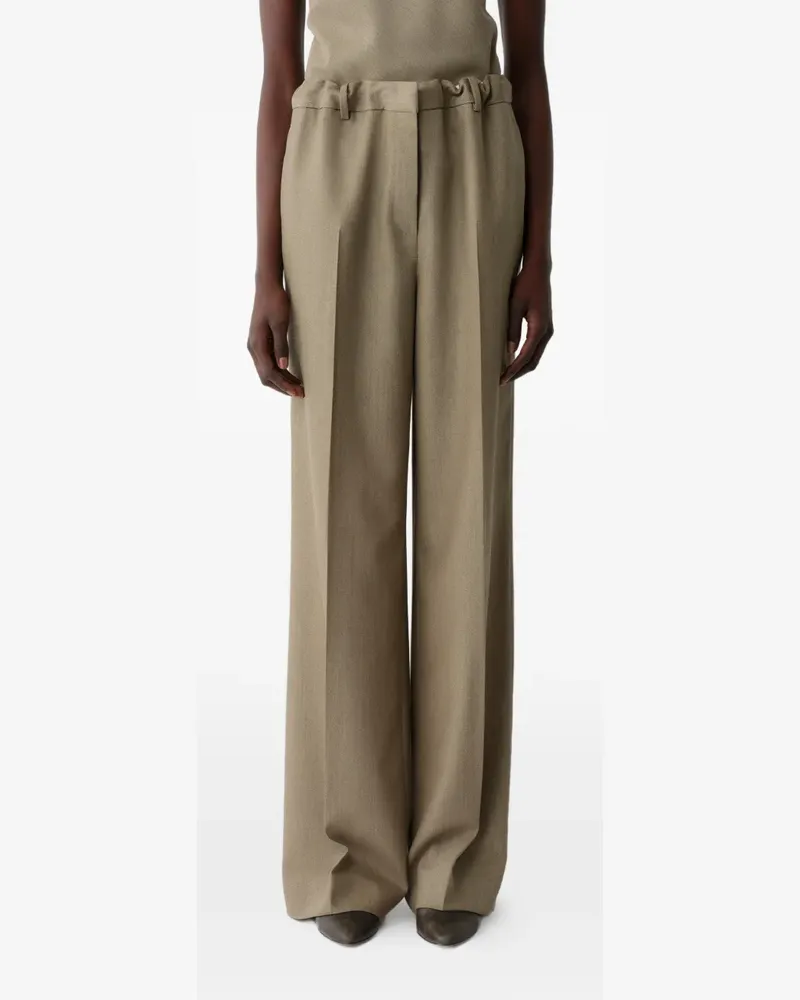 Calvin Klein pressed-crease wide-leg trousers - Nude Nude