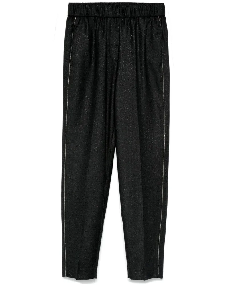 Peserico Hose mit Lurex-Detail - Grau Grau