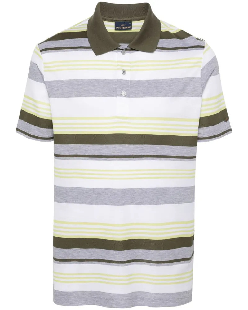 Paul & Shark Gestreiftes Poloshirt - Weiß Weiß