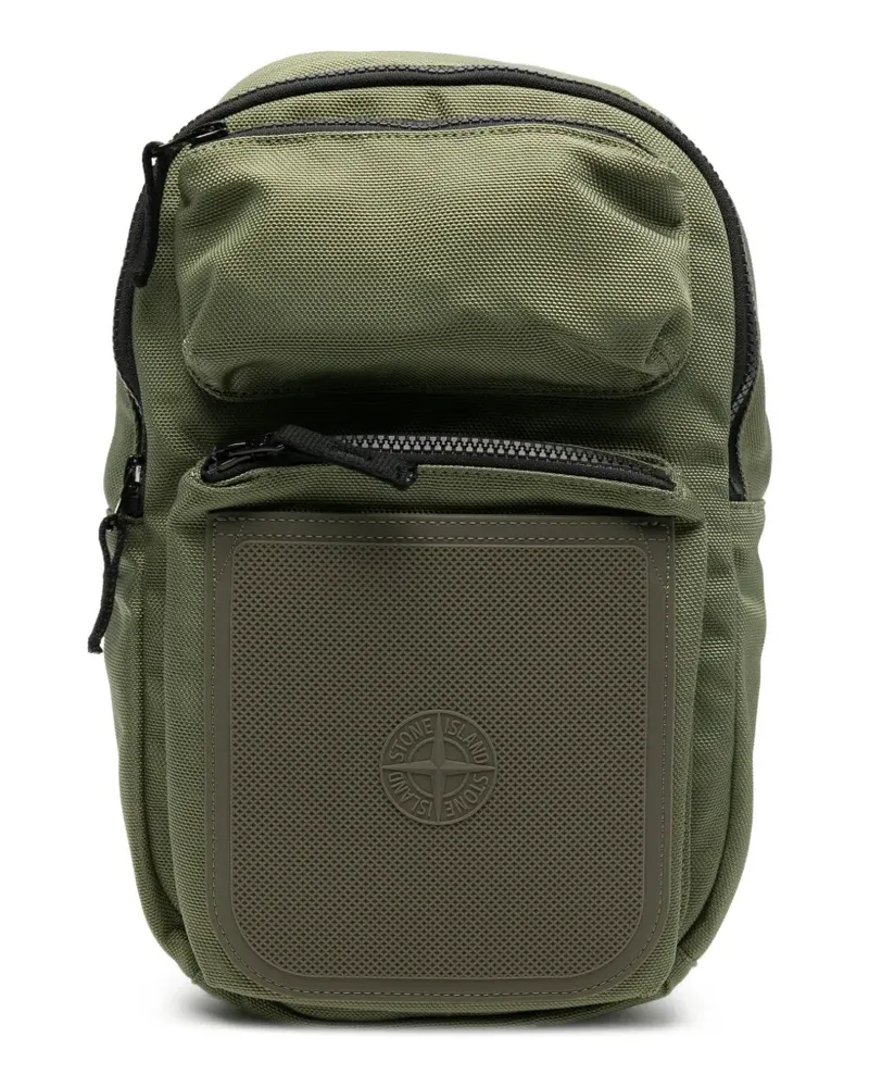 Stone Island Rucksack mit Logo-Patch - Grün Grün
