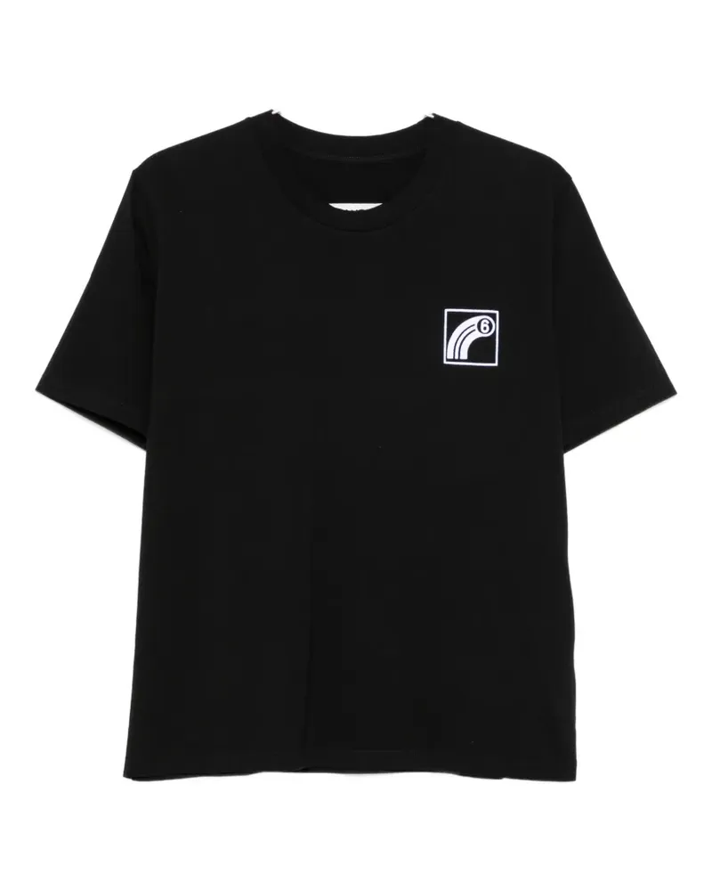 Maison Margiela T-Shirt mit Logo-Print - Schwarz Schwarz