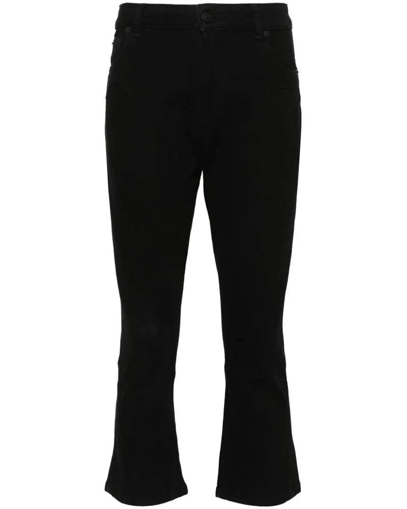 Thierry Mugler Tapered-Jeans mit Nahtdetail - Schwarz Schwarz