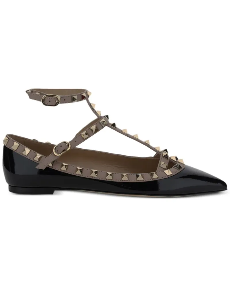 Valentino Garavani Rockstud' Ballerinas - Schwarz Schwarz