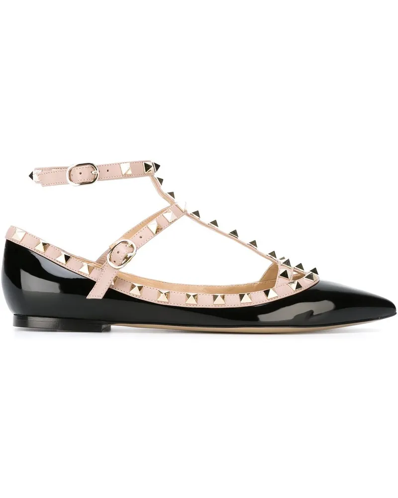 Valentino Garavani Rockstud' Ballerinas Schwarz