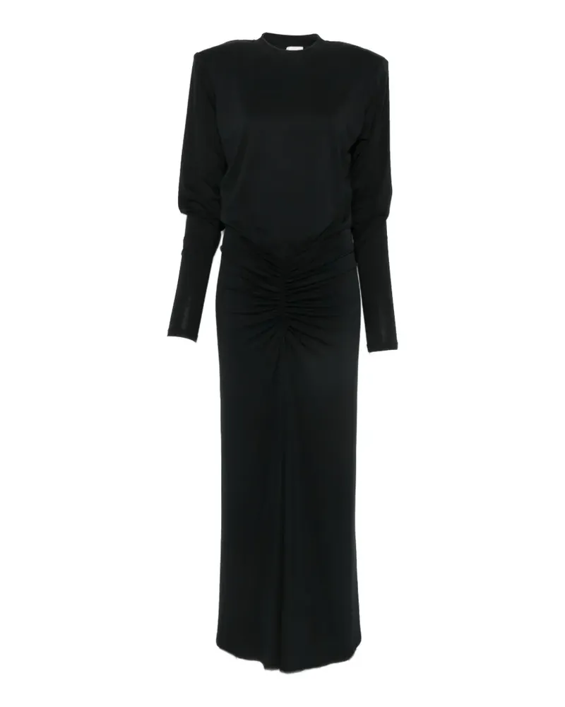 ANDAMANE Kleid mit gepolsterten Schultern - Schwarz Schwarz