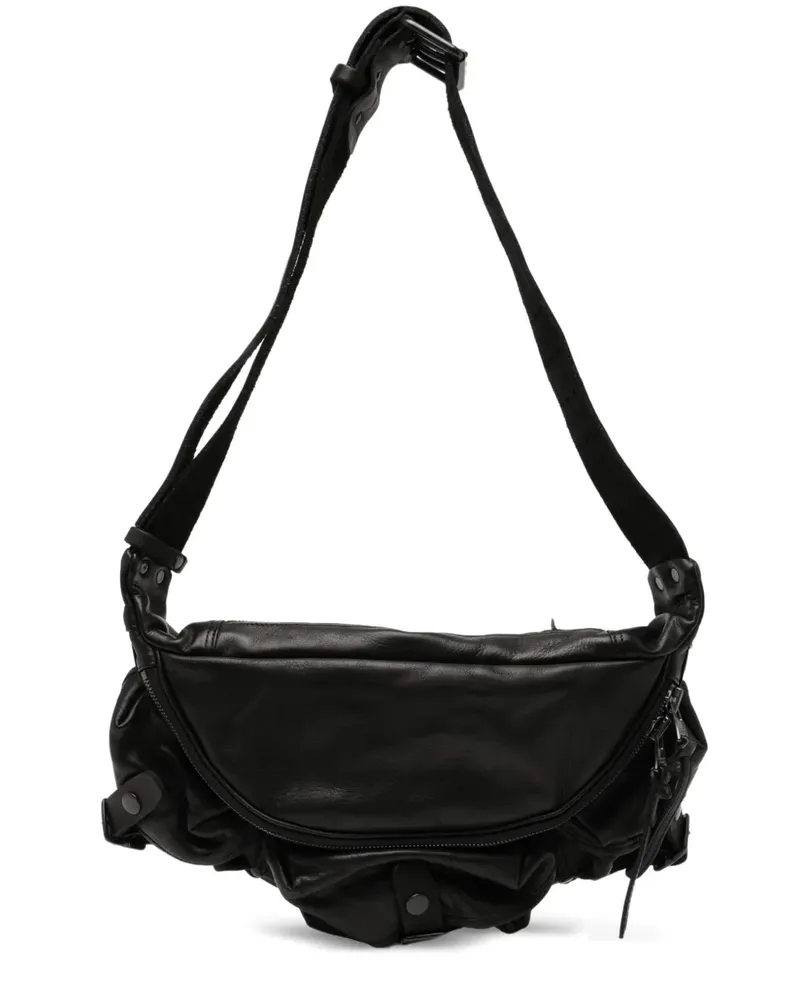 Yohji Yamamoto 3 Pin Schultertasche - Schwarz Schwarz