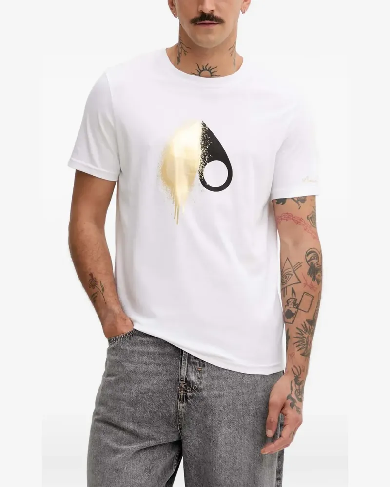 Moose Knuckles droplet graphic T-shirt - Weiß Weiß