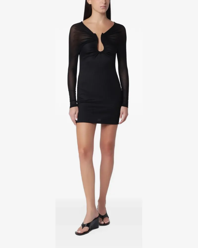 Christopher Esber Gerafftes Orbit Minikleid - Schwarz Schwarz