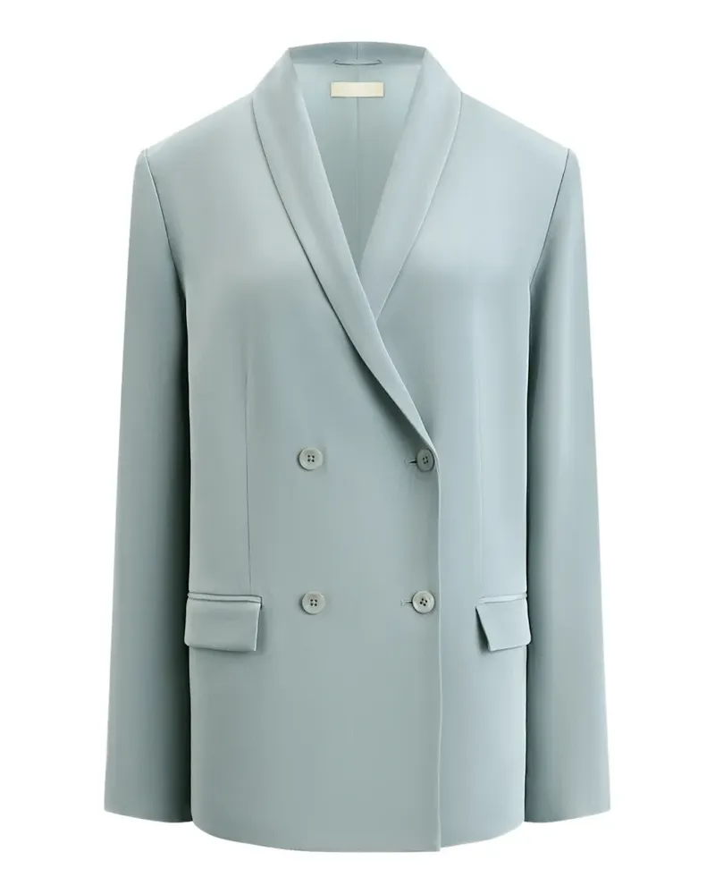 12 STOREEZ Doppelreihiger Alice Blazer - Blau Blau