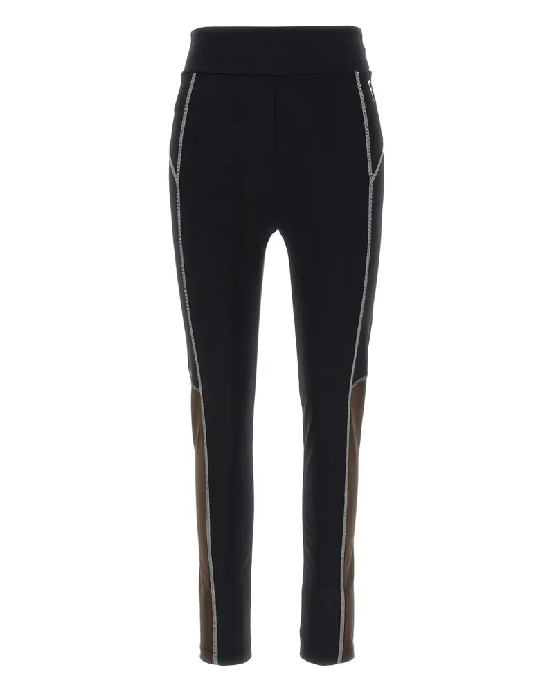 Fendi contrast-stitching leggings - Schwarz Schwarz
