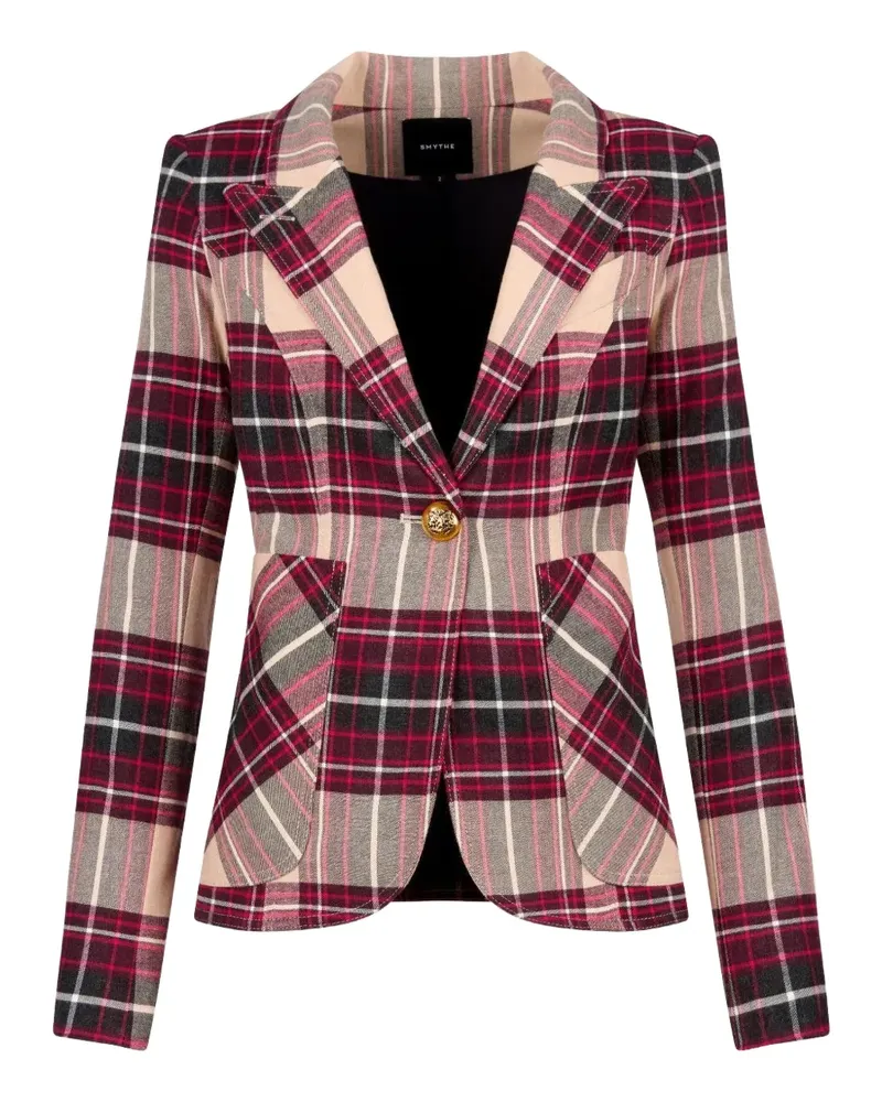 Smythe Geknöpfter Duchess Blazer mit Karomuster - Rot Rot