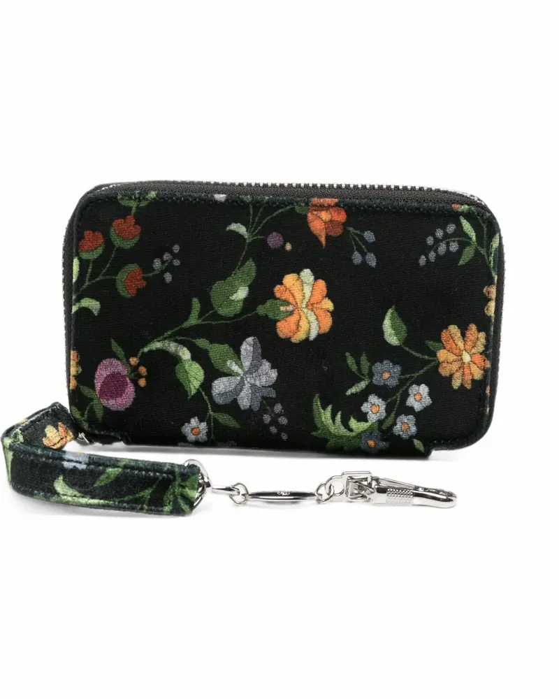 Vivienne Westwood square floral-print coin case - Schwarz Schwarz
