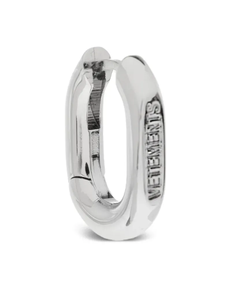 VETEMENTS logo-engraved earring - Silber Silber