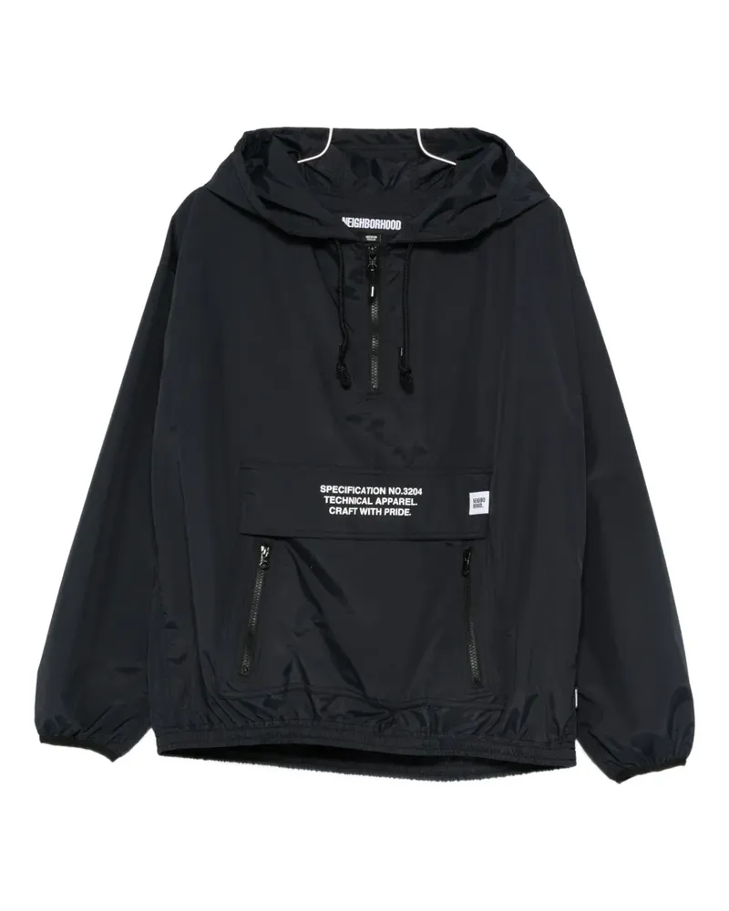 Neighborhood hooded anorak jacket - Schwarz Schwarz