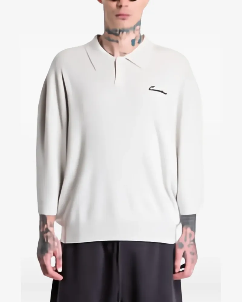 Fear of God Essentials logo-embroidered polo shirt - Nude Nude