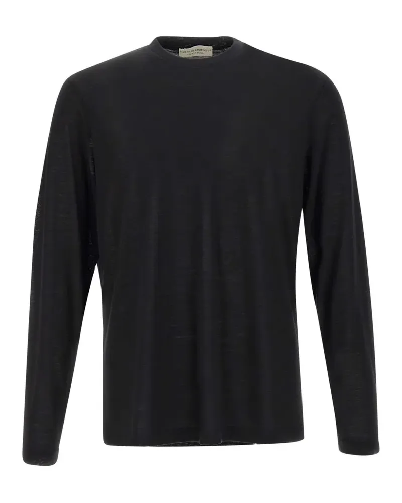Filippo de Laurentiis Royal Langarmshirt aus Wolle - Schwarz Schwarz