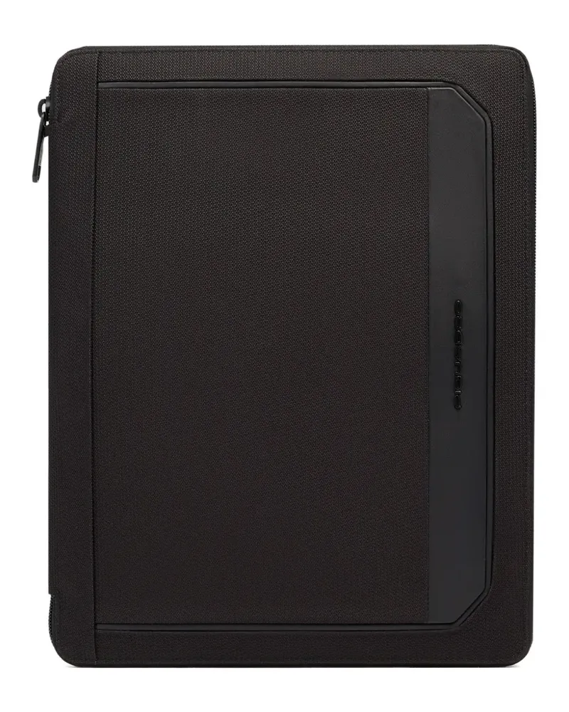 Piquadro leather-trim notepad holder - Schwarz Schwarz