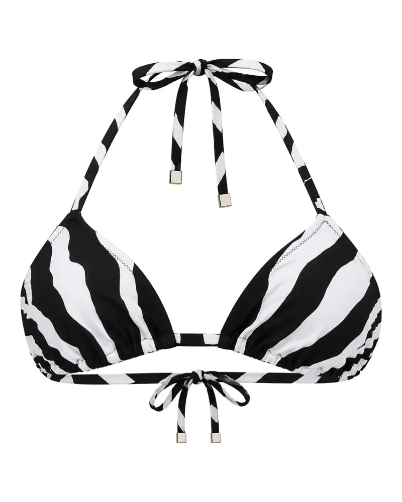 Dsquared2 zebra-print bikini top - Schwarz Schwarz