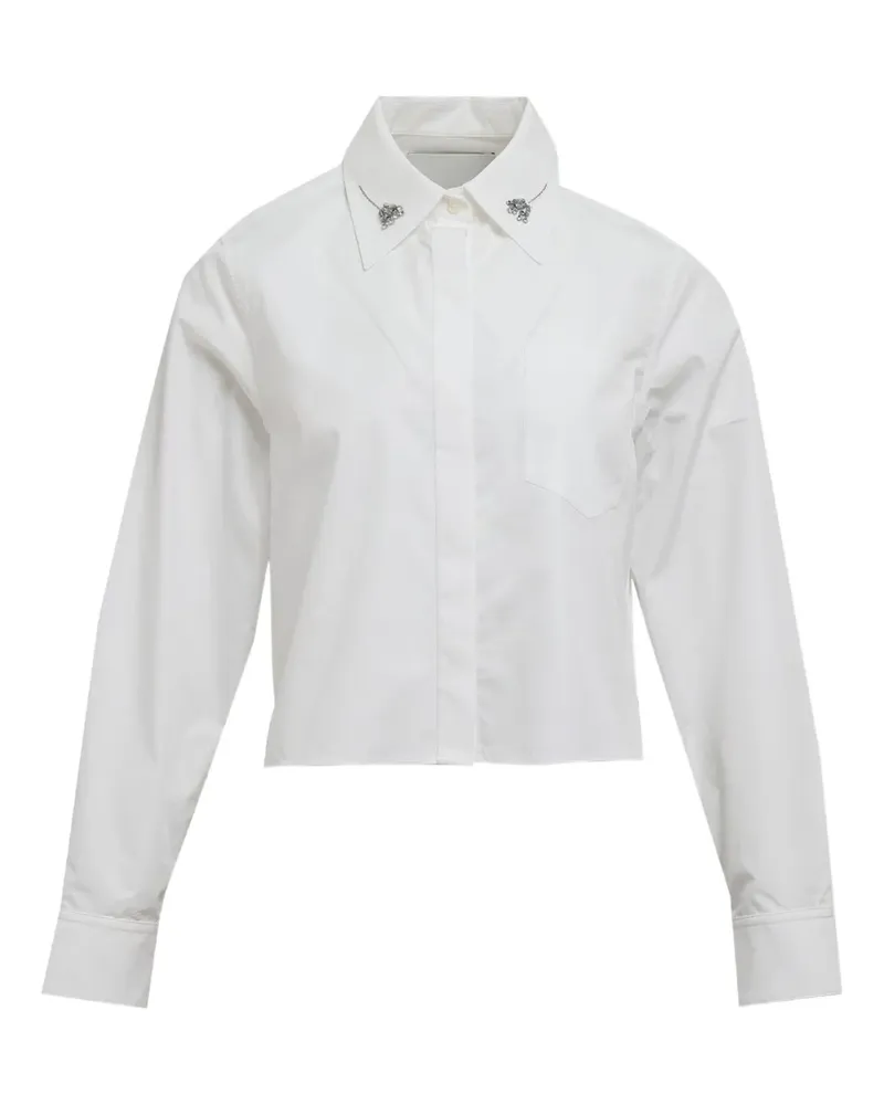 3.1 phillip lim embellished collared top - Weiß Weiß