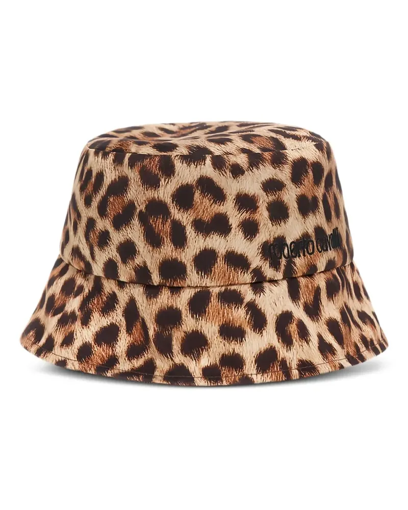 Roberto Cavalli Fischerhut mit Leoparden-Print - Braun Braun