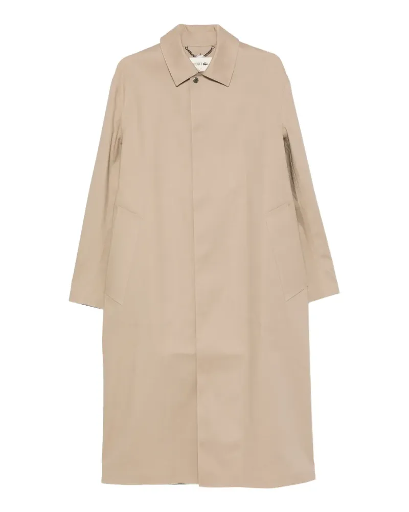 Lacoste x Mackintosh concealed-front waterproof coat - Nude Nude