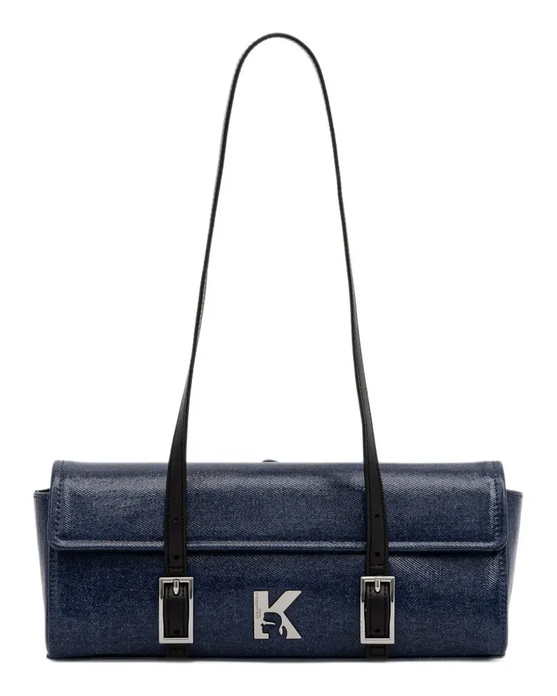 Karl Lagerfeld K-Logo East-West-Tasche mit Schnalle - Blau Blau