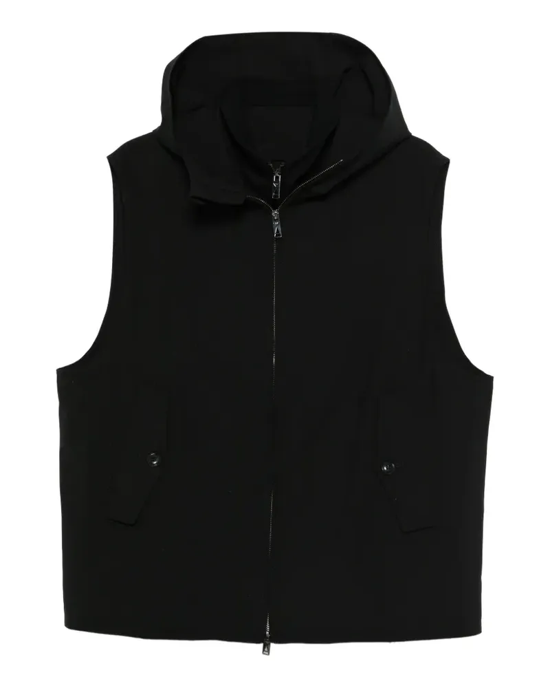 Emporio Armani hooded zip gilet - Schwarz Schwarz