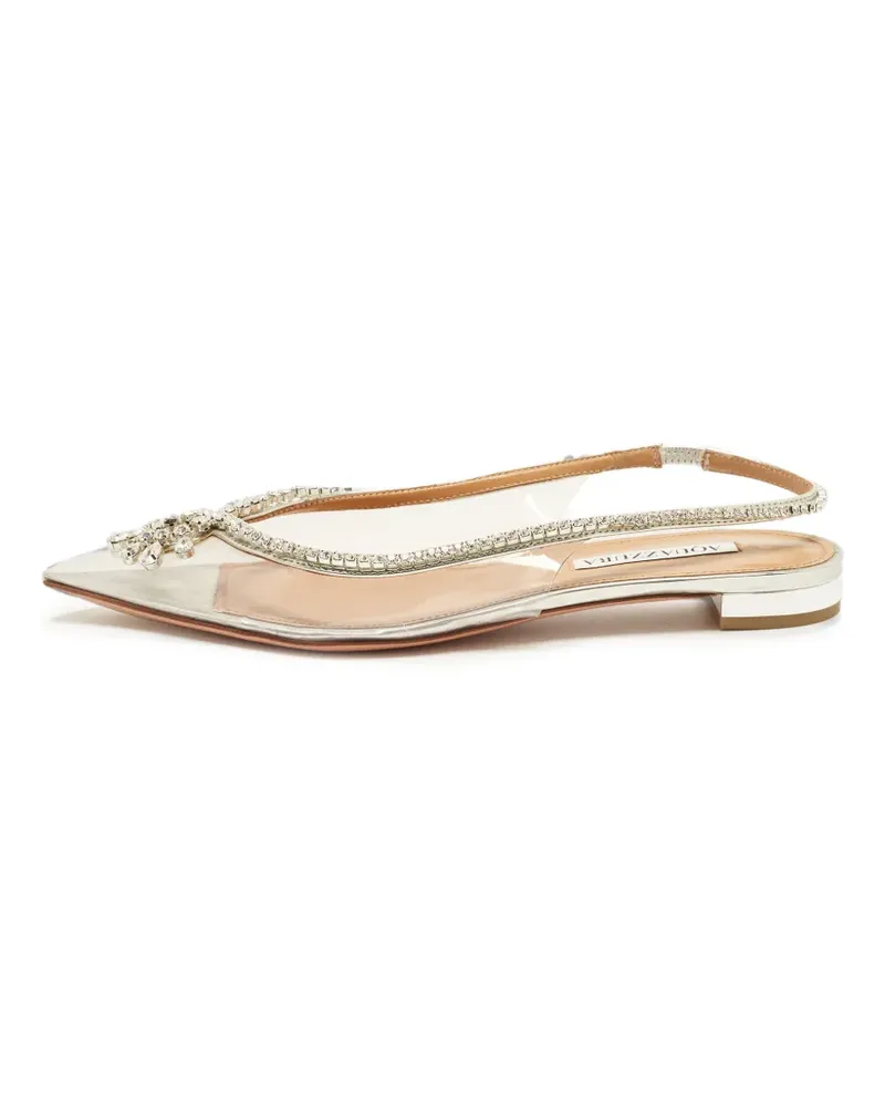 Aquazzura Seduction Ballerinas mit Kristallen - Weiß Weiß