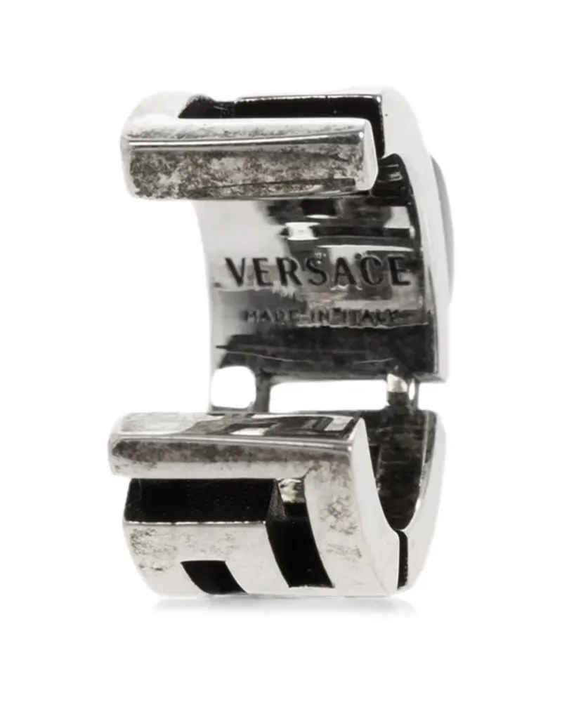Versace Greca Ear Cuff mit Schmucksteinen - Silber Silber