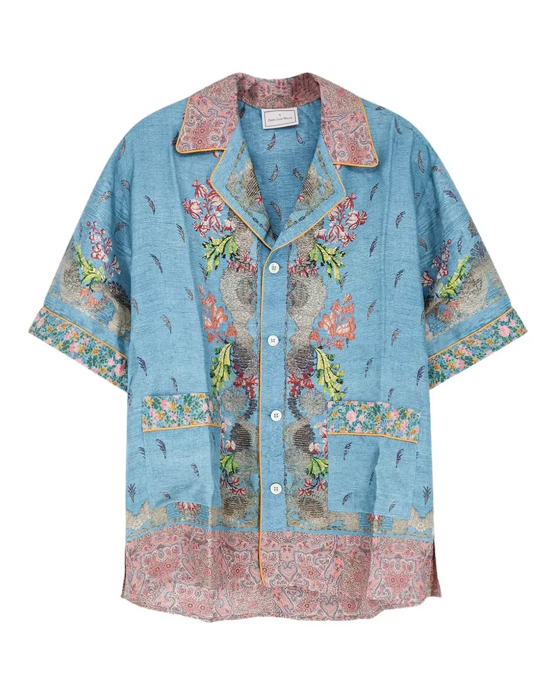 Pierre-Louis Mascia floral-print silk shirt - Blau Blau