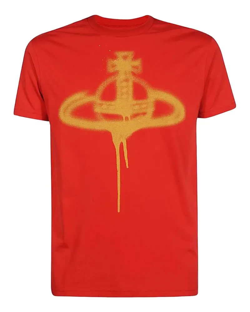 Vivienne Westwood Orb T-Shirt mit Graffiti-Print - Rot Rot