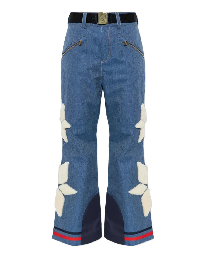 Bogner Fena star-patch ski pants - Blau Blau