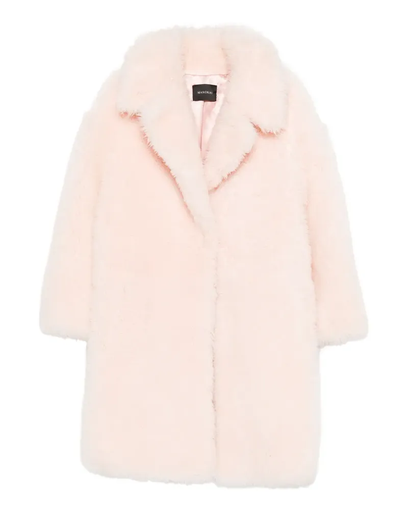 Manokhi Mantel mit Kragen - Rosa Rosa