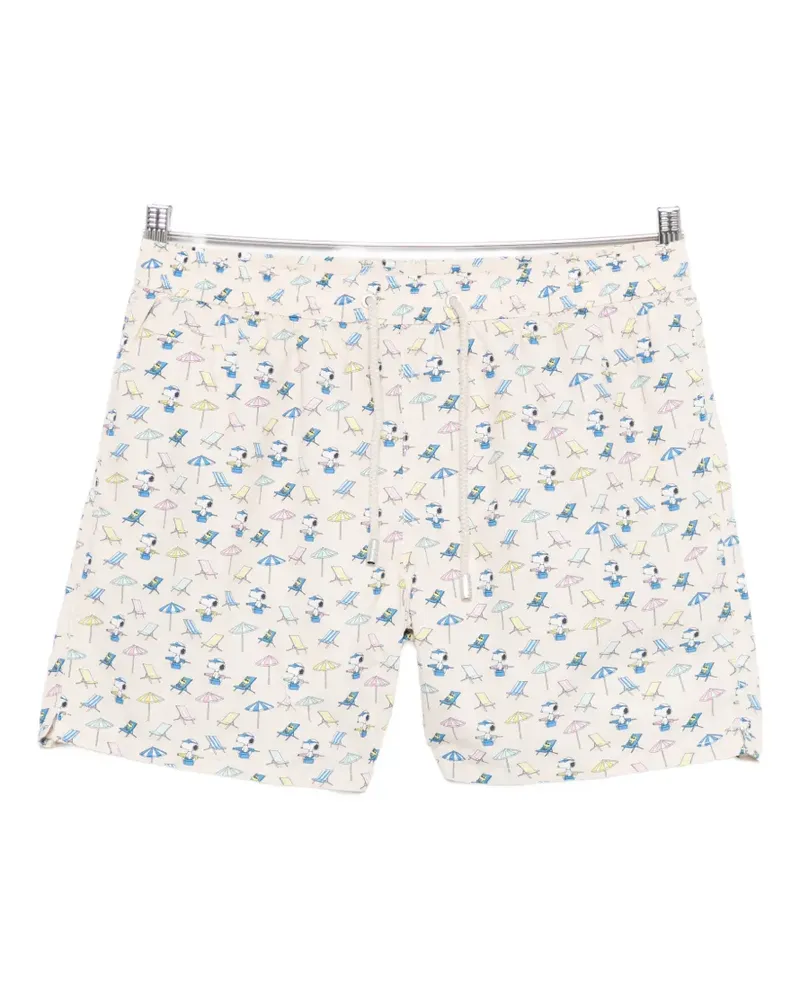 MC2 Saint Barth drawstring printed swim shorts - Nude Nude