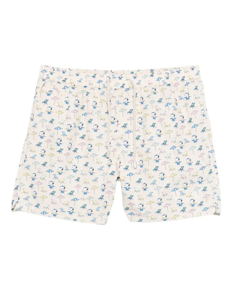 MC2 Saint Barth drawstring printed swim shorts - Nude Nude