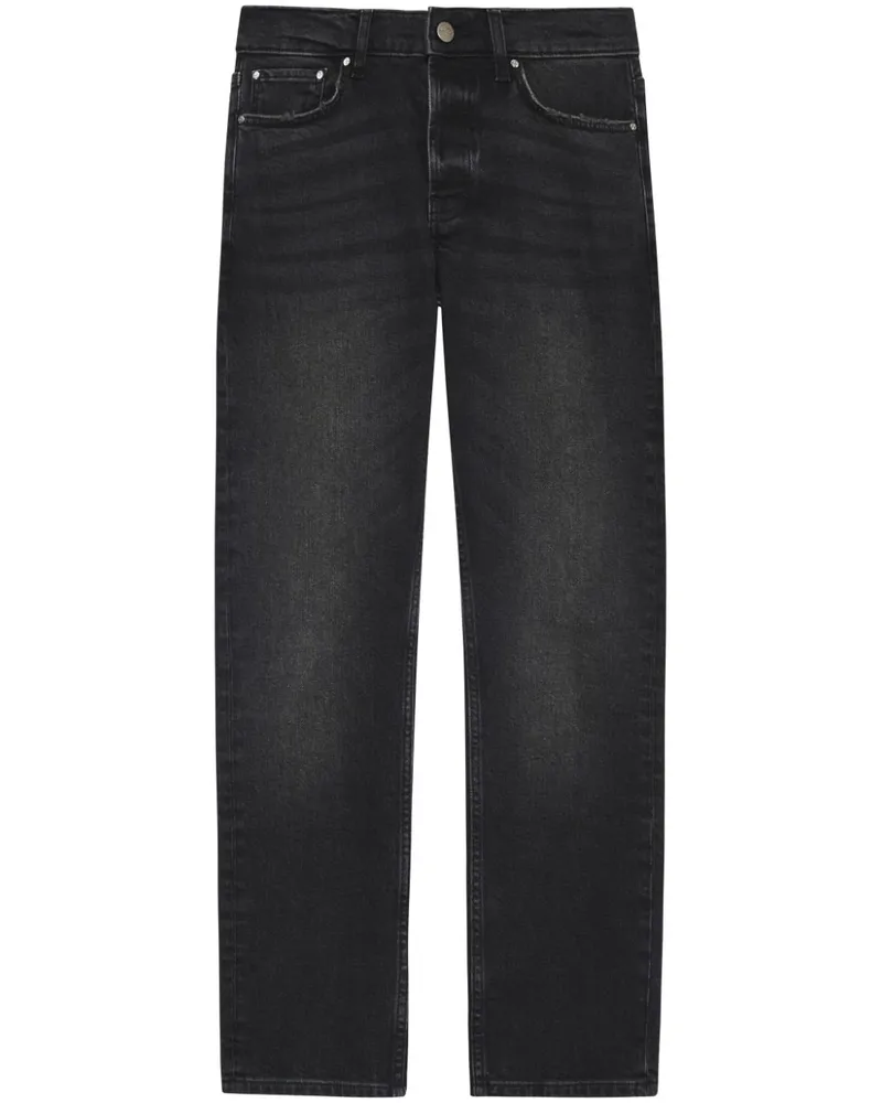 Anine Bing Nix Cropped-Jeans - Schwarz Schwarz