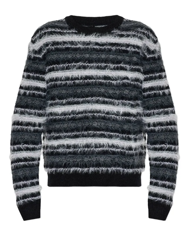 Samsøe & Samsøe Gestreifter Safinnley Pullover mit Rundhalsausschnitt - Schwarz Schwarz