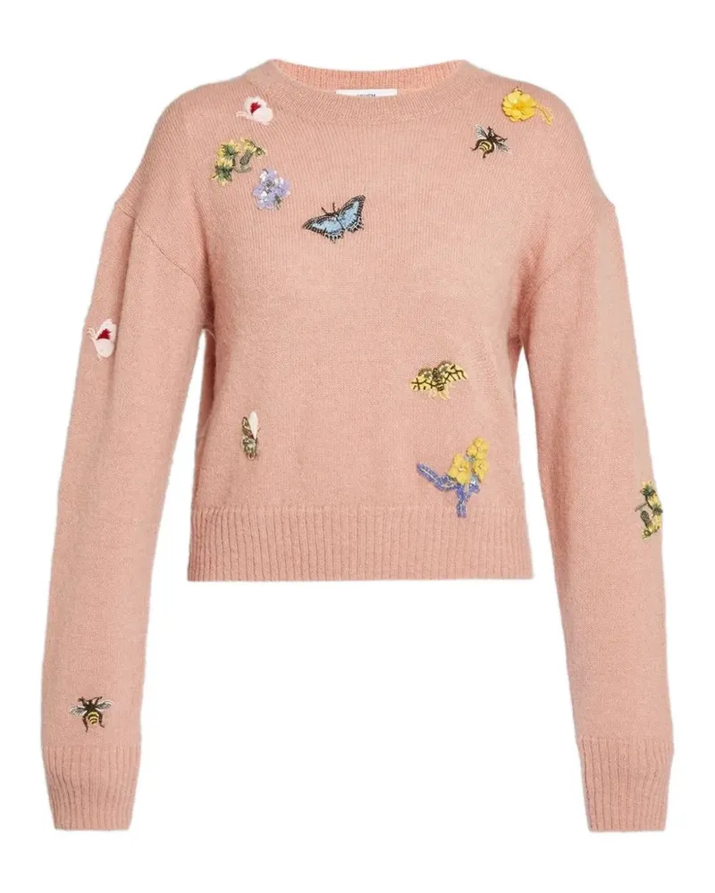 Erdem crew-neck embellished sweater - Rosa Rosa