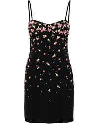 Blumarine Minikleid mit Blumenapplikation Schwarz