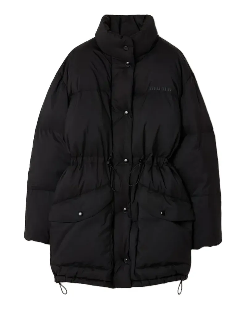 Miu Miu Mantel mit Kordelzug - Schwarz Schwarz