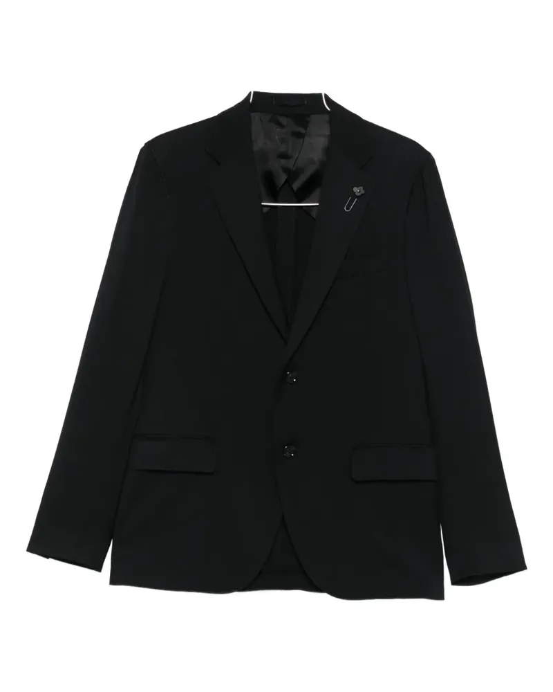 LARDINI Anzug mit fallendem Revers - Schwarz Schwarz