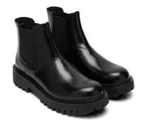 Chelsea-Boots mit dicker Sohle - Schwarz