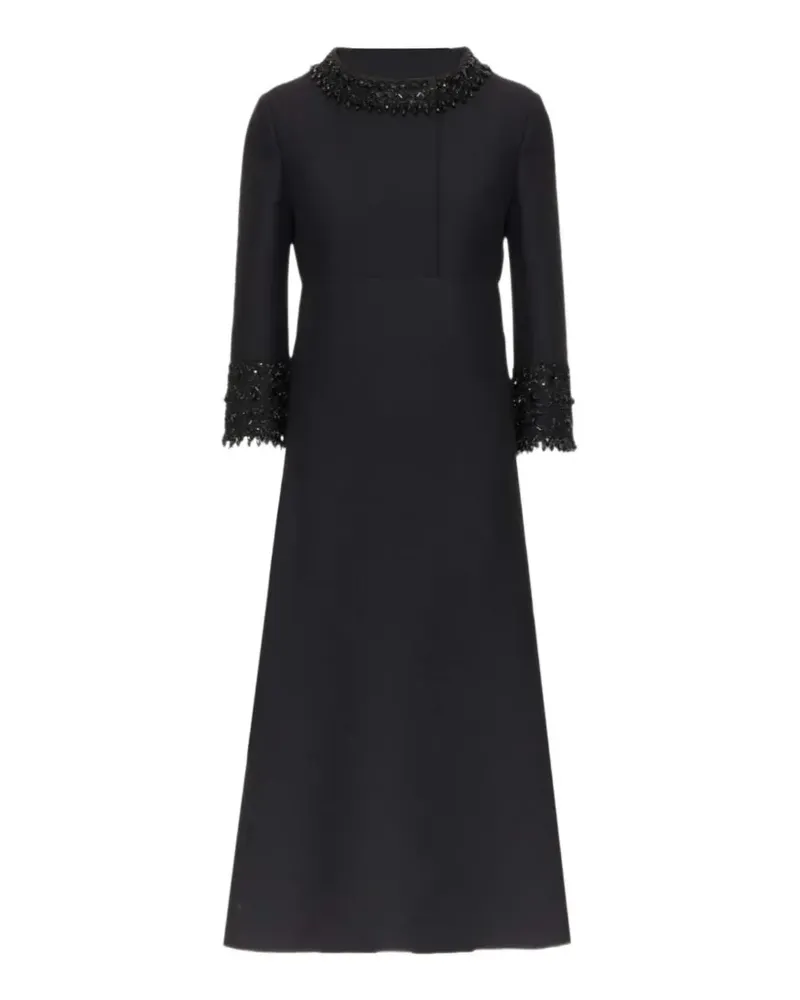 Valentino Garavani bead-embellished empire-line dress - Schwarz Schwarz