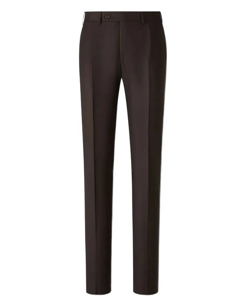 Canali pressed-crease trousers - Braun Braun