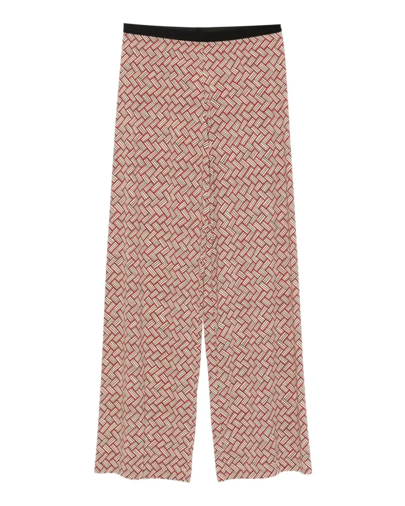 SIYU Tallis geometric-print trousers - Rot Rot